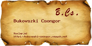 Bukovszki Csongor névjegykártya