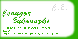 csongor bukovszki business card